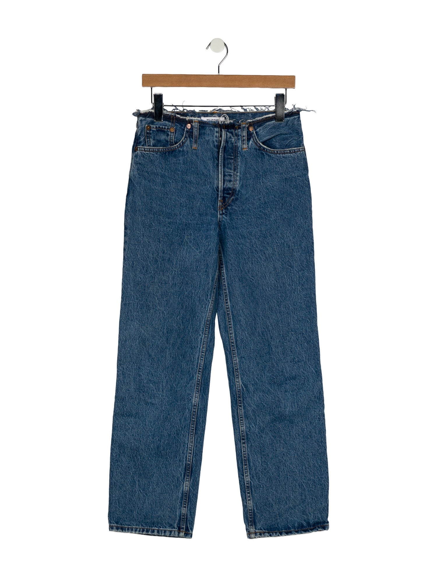 RE/DONE Mid-Rise Straight Leg Jeans