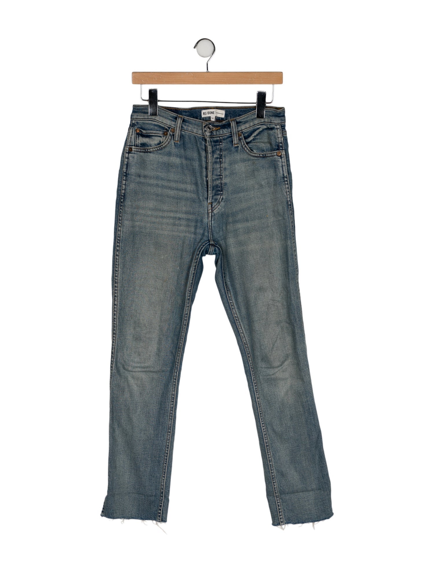 RE/DONE High-Rise Straight Leg Jeans