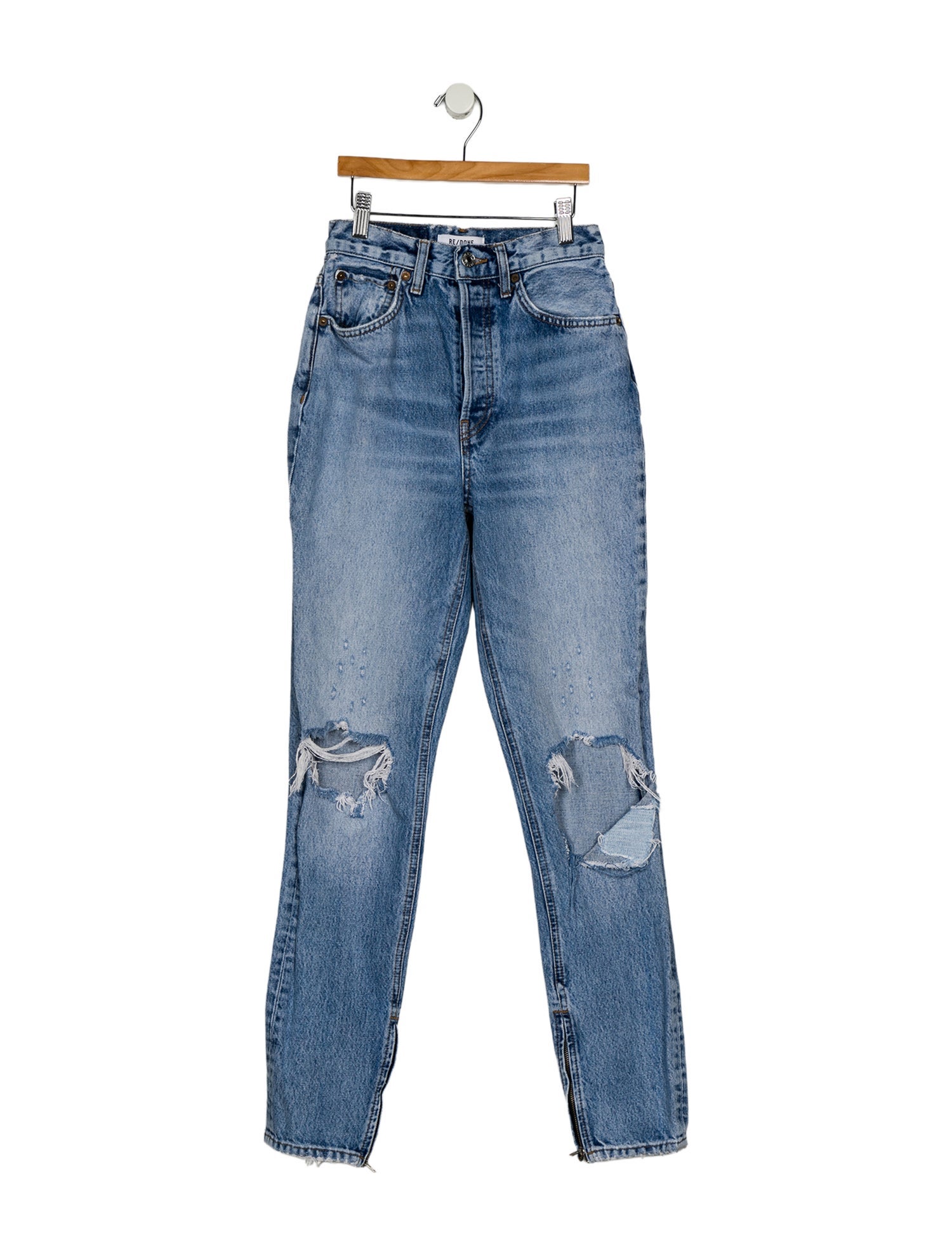 RE/DONE Mid-Rise Straight Leg Jeans