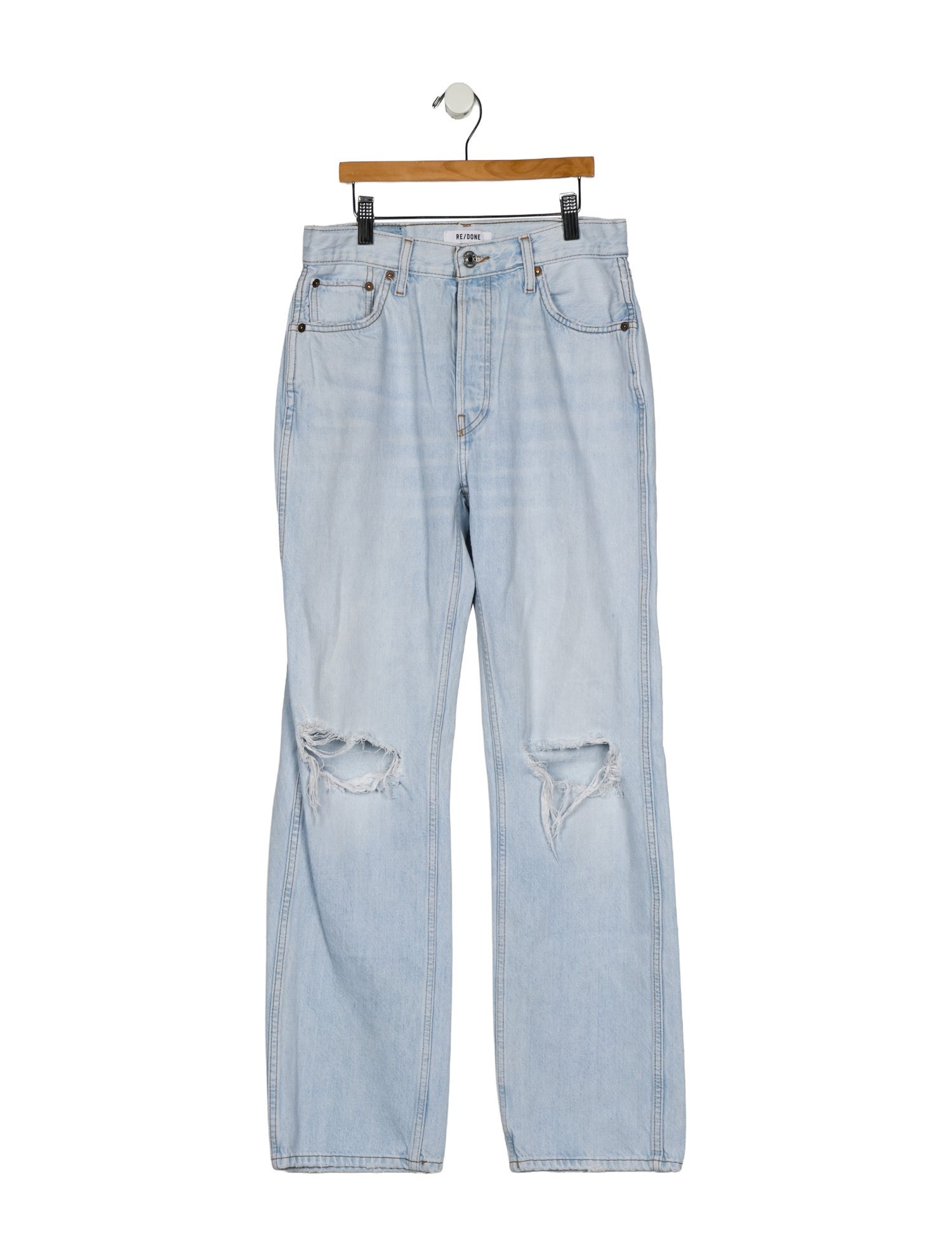 RE/DONE Mid-Rise Straight Leg Jeans