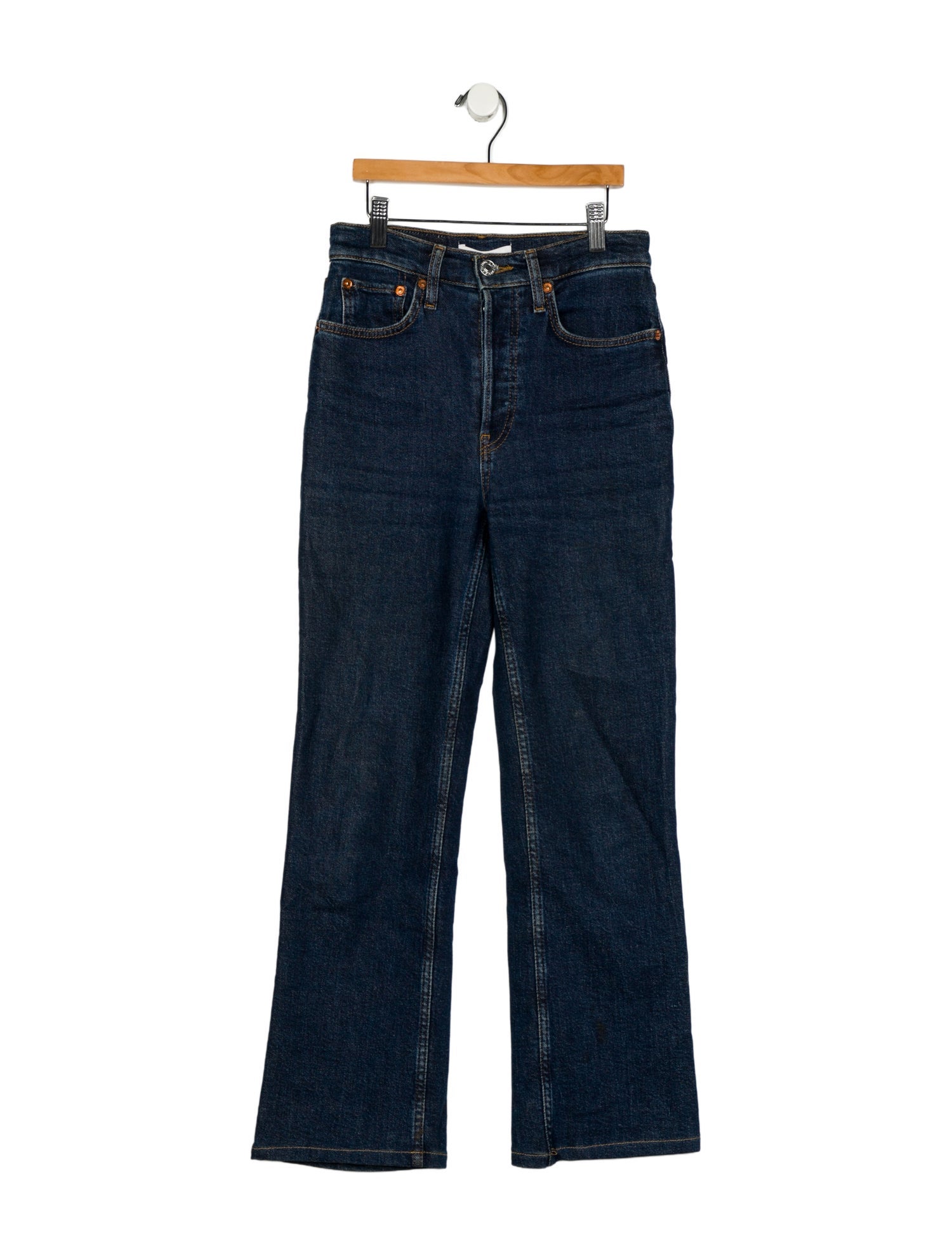 RE/DONE High-Rise Straight Leg Jeans