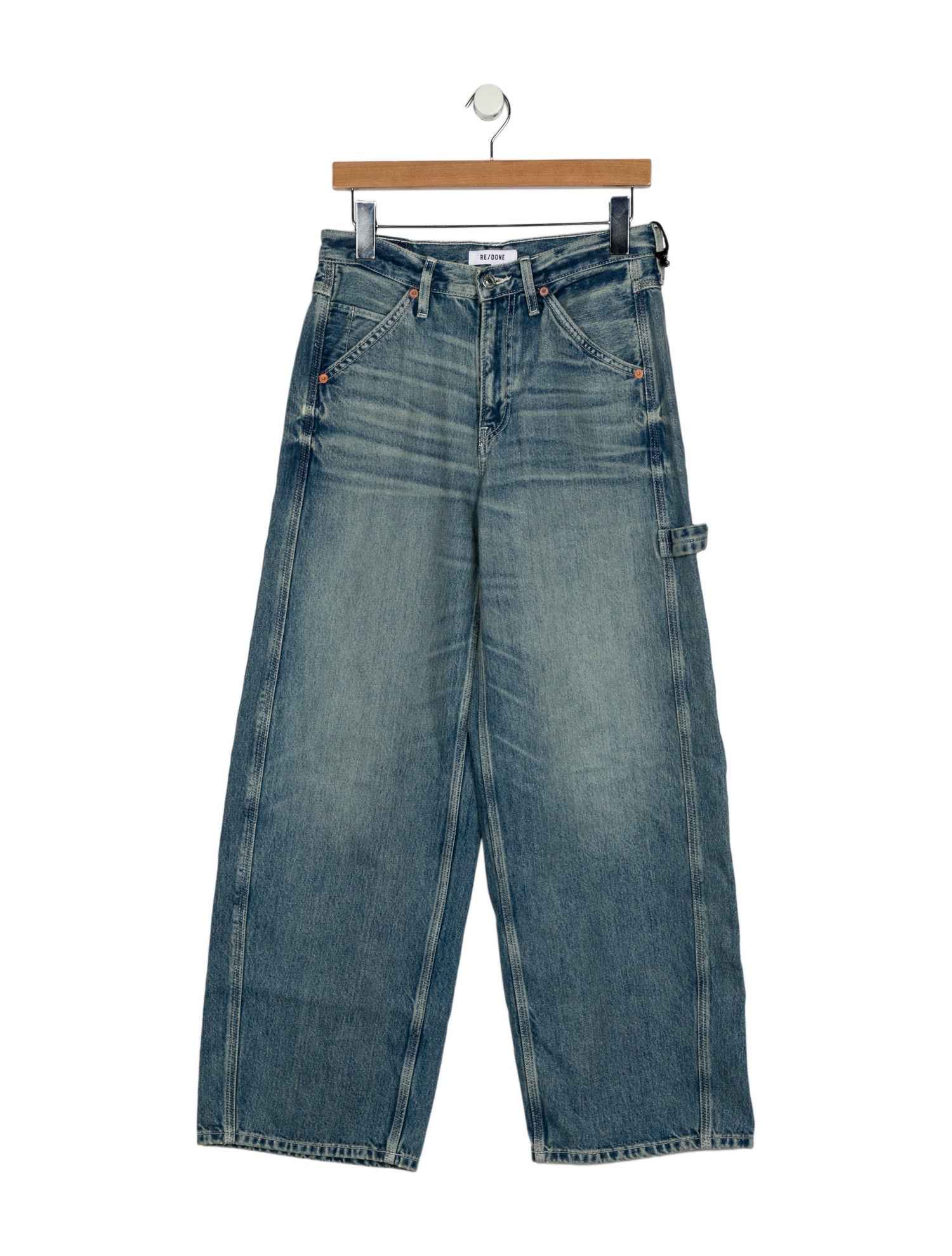 RE/DONE Mid-Rise Wide Leg Jeans w/ Tags