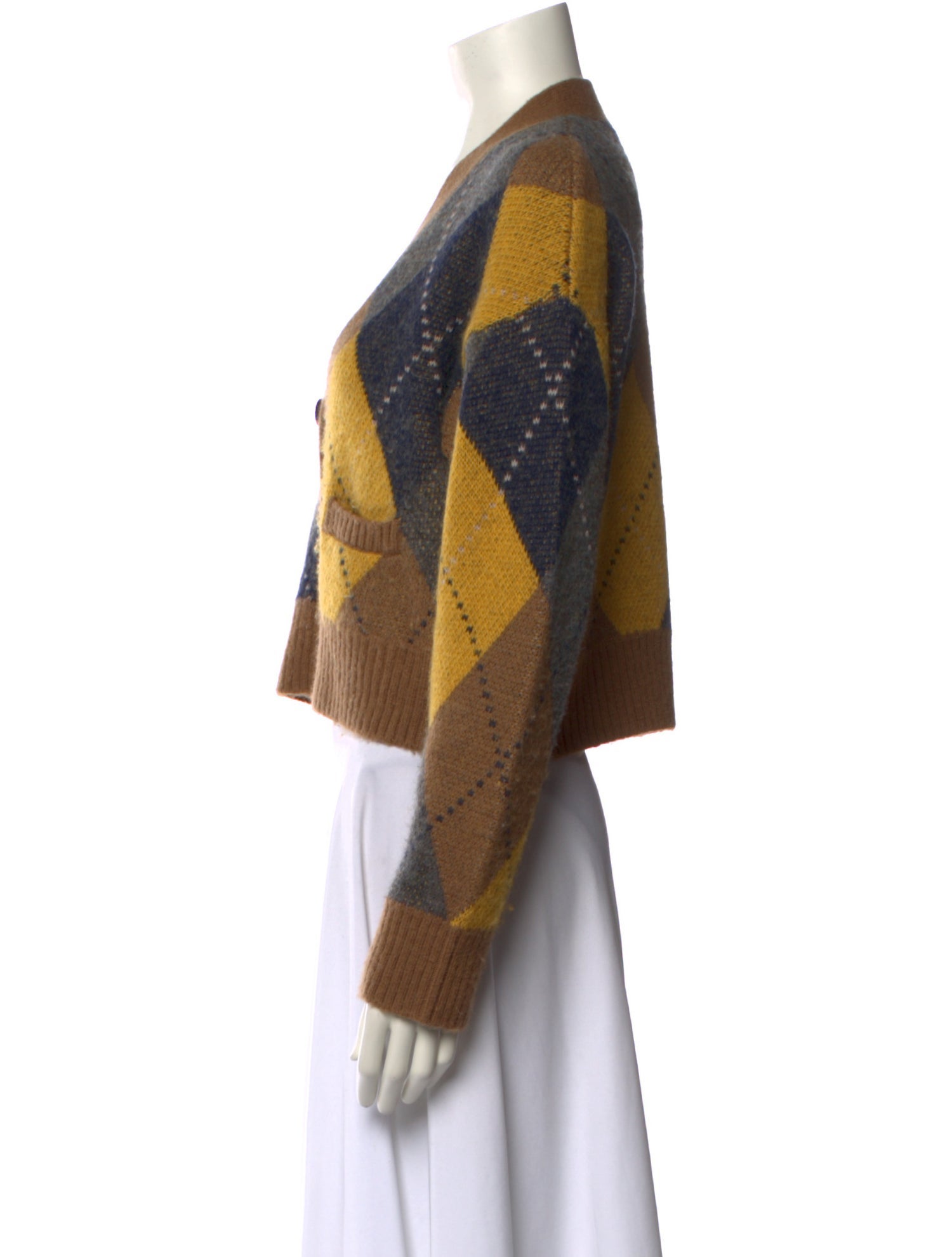 RE/DONE Printed V-Neck Sweater