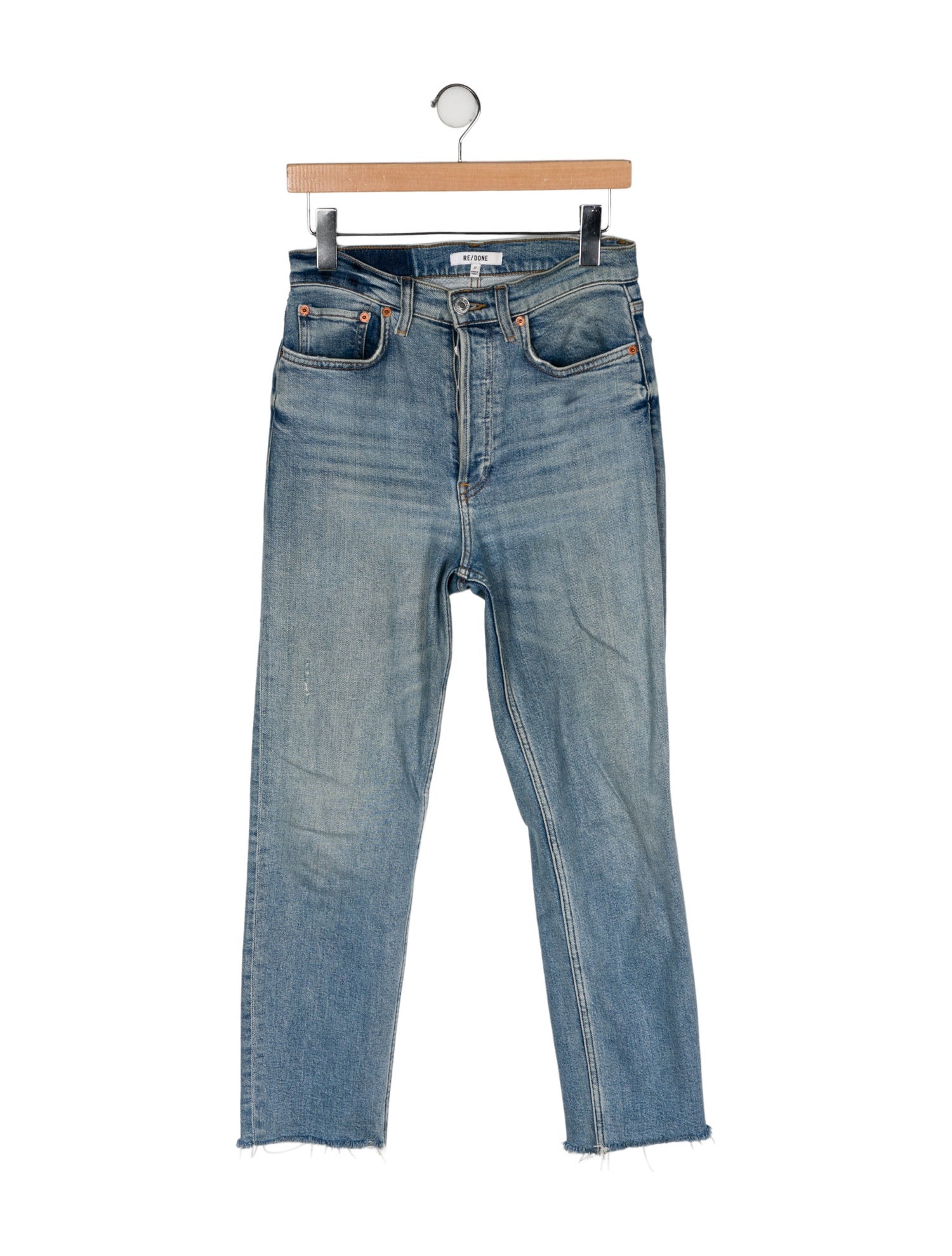 RE/DONE High-Rise Straight Leg Jeans
