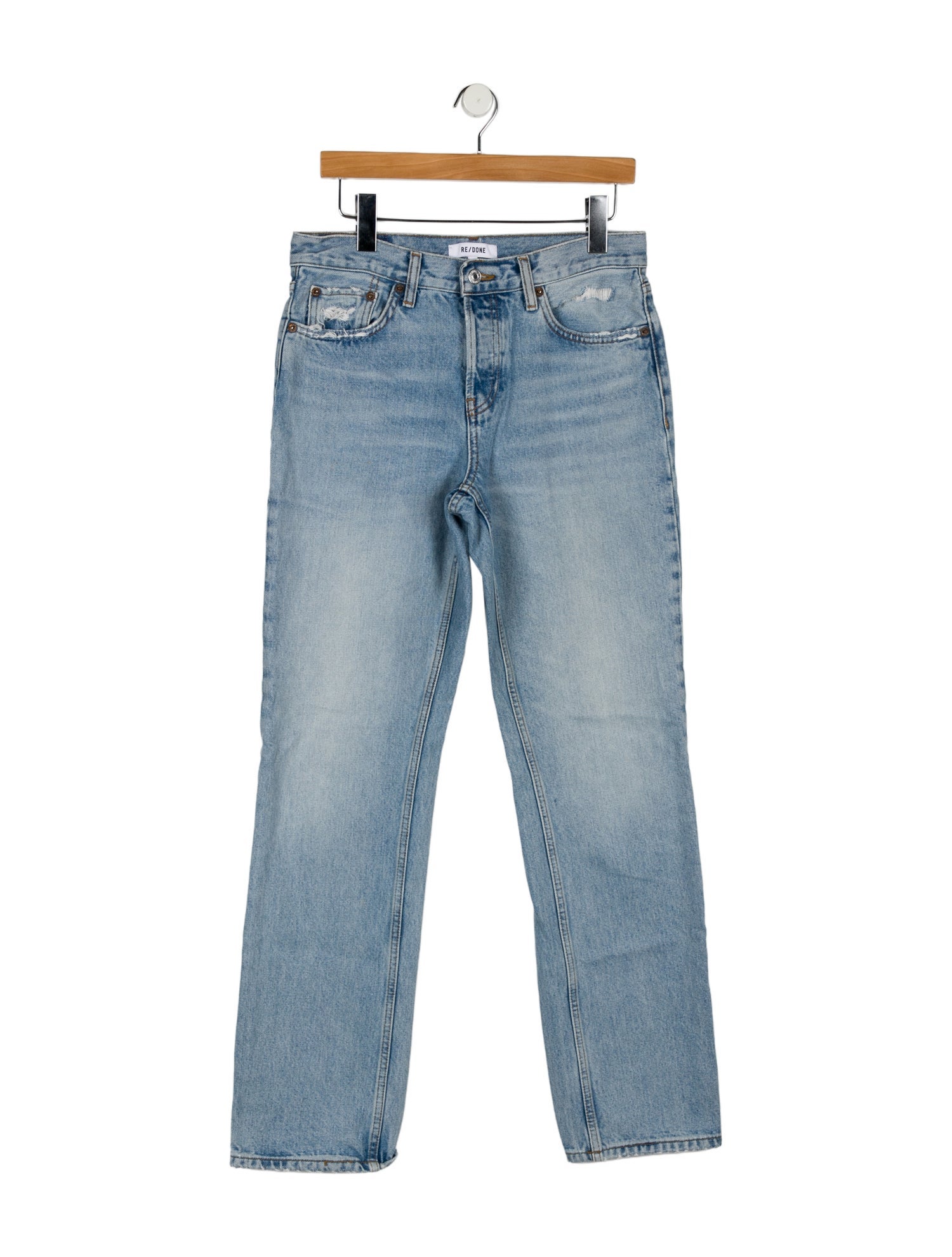 RE/DONE Mid-Rise Straight Leg Jeans