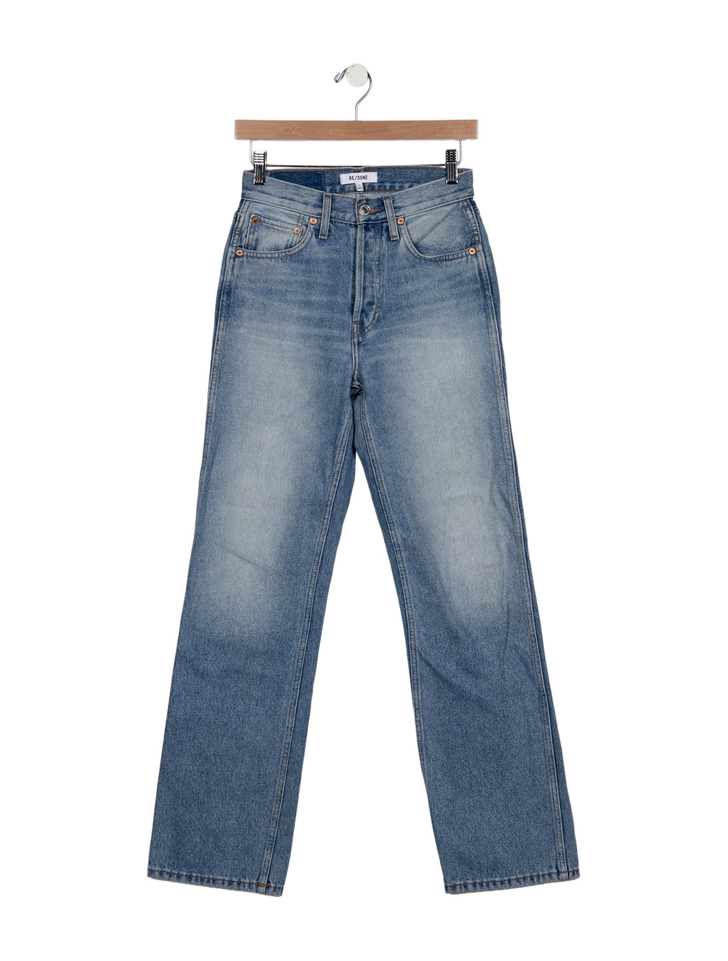 RE/DONE Mid-Rise Straight Leg Jeans