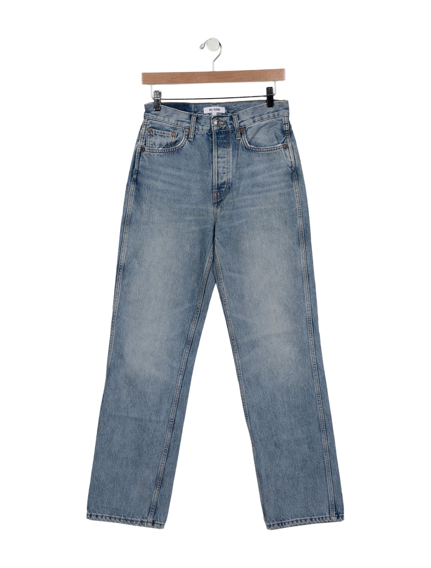RE/DONE High-Rise Straight Leg Jeans
