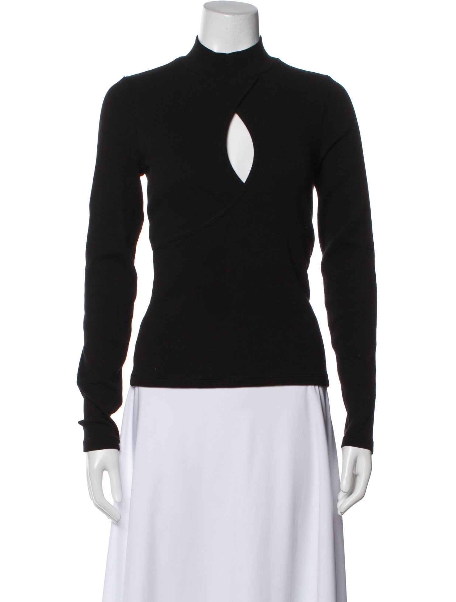 RE/DONE Mock Neck Long Sleeve Top