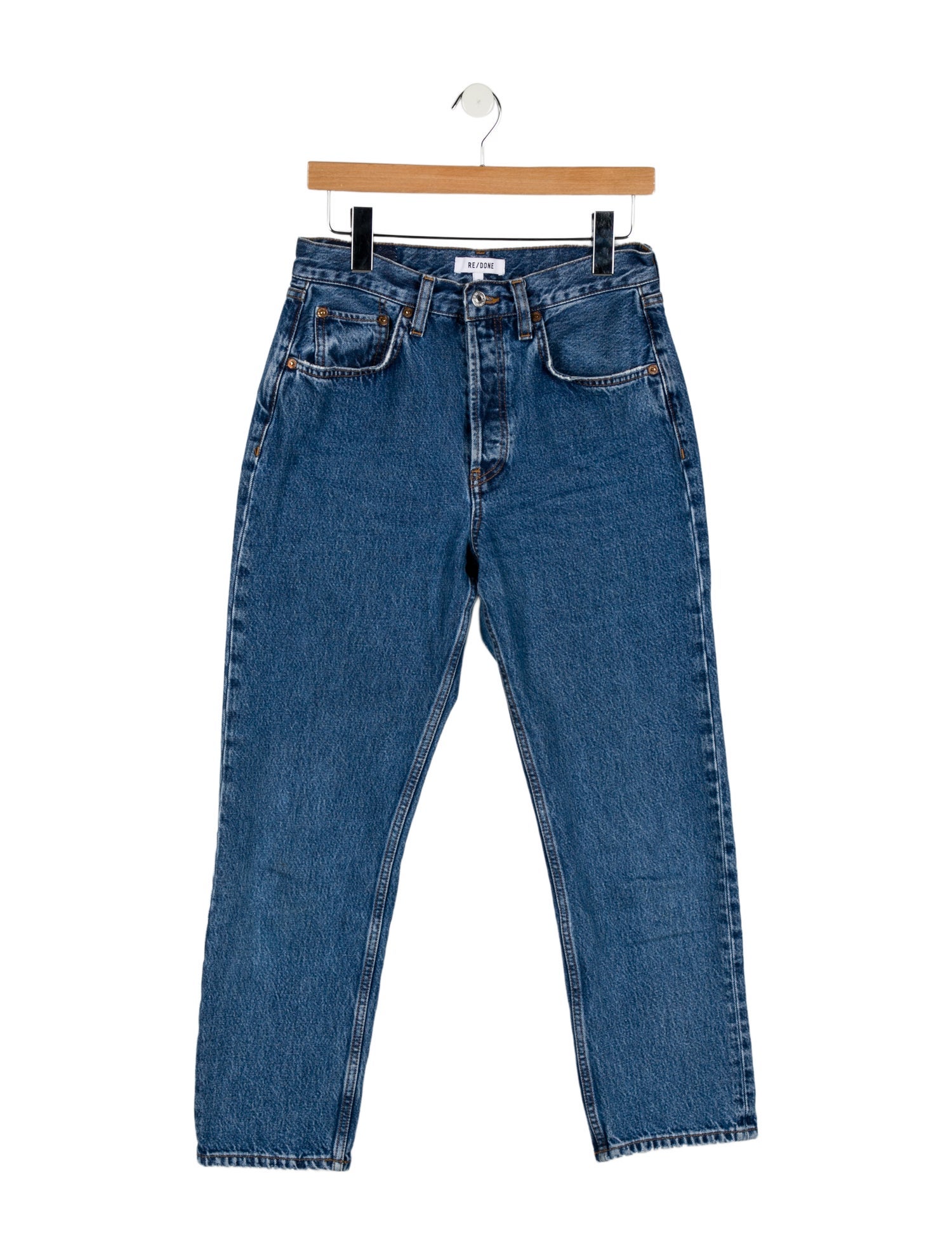RE/DONE High-Rise Straight Leg Jeans