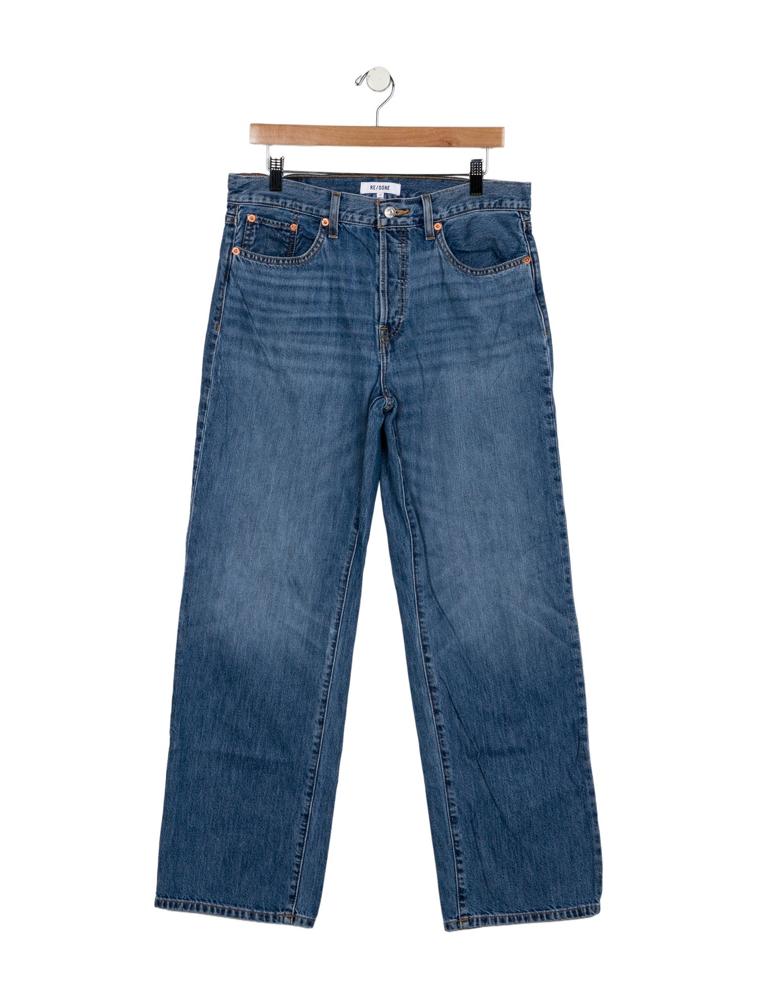 RE/DONE Mid-Rise Wide Leg Jeans