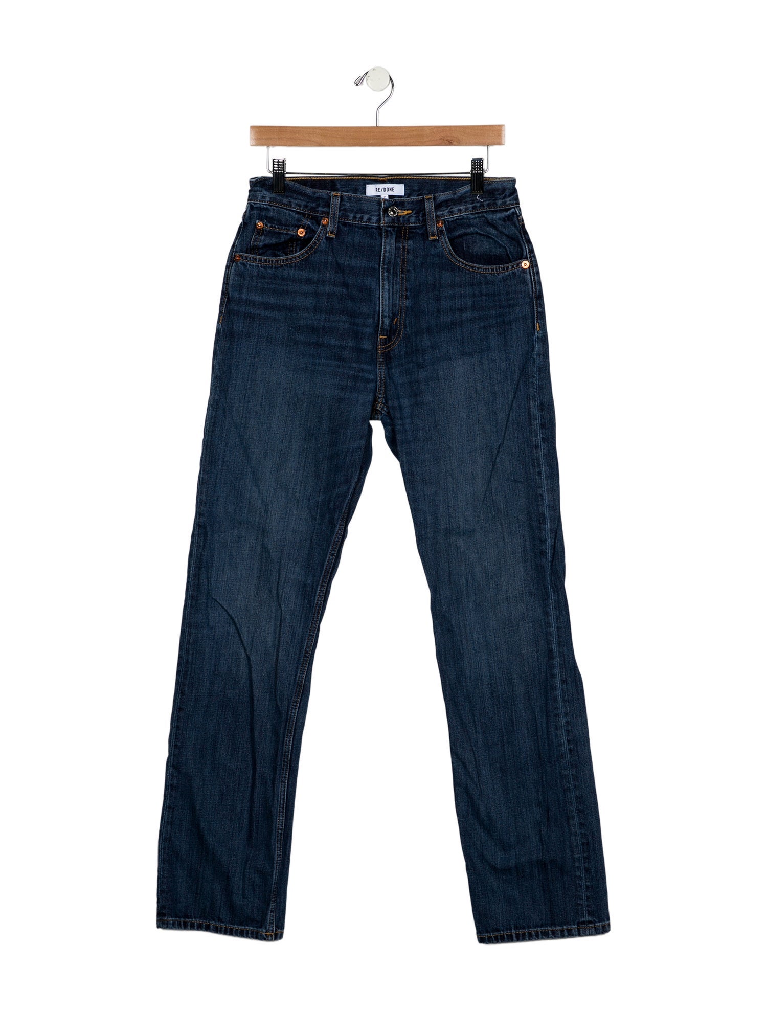 RE/DONE High-Rise Straight Leg Jeans