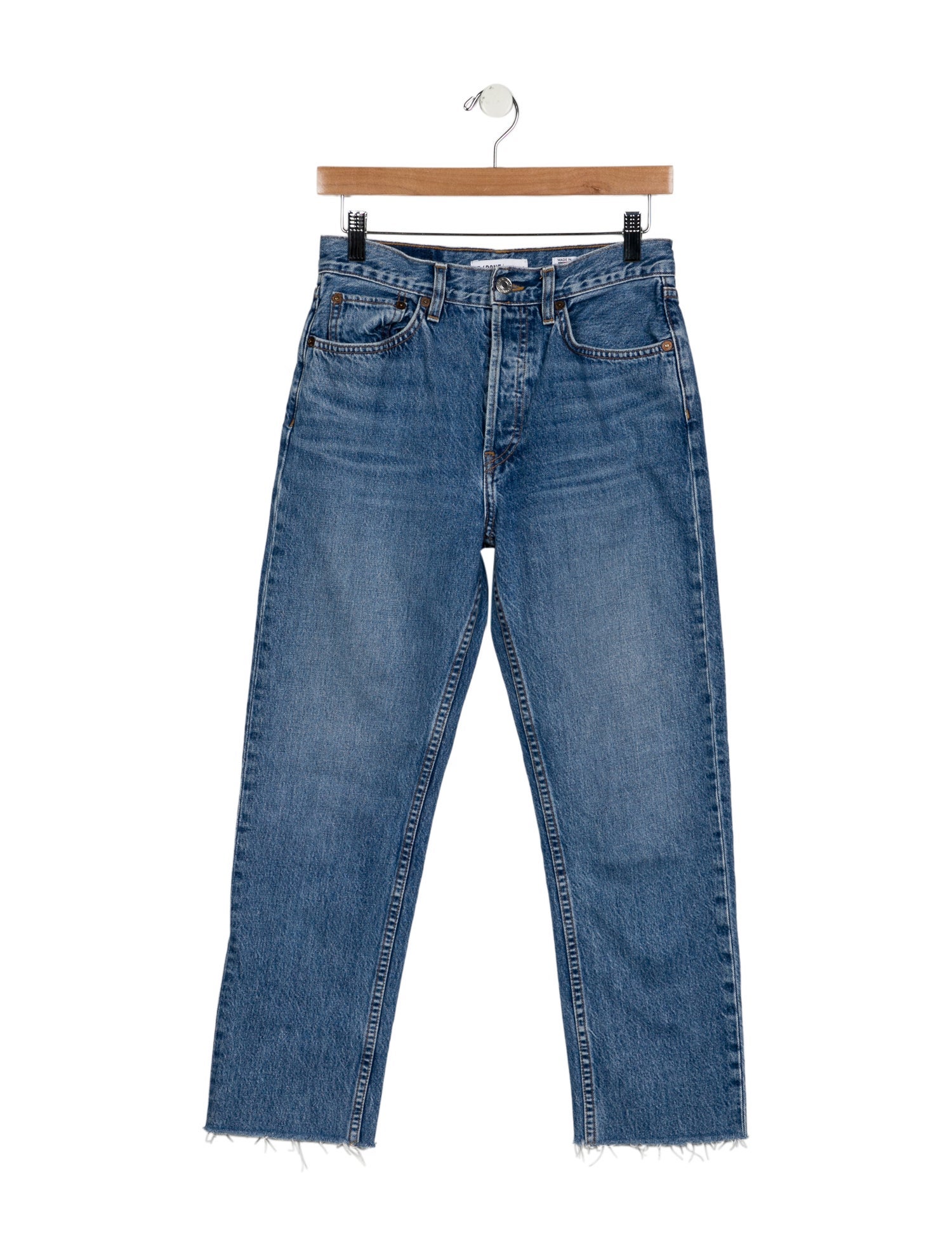 RE/DONE Mid-Rise Straight Leg Jeans