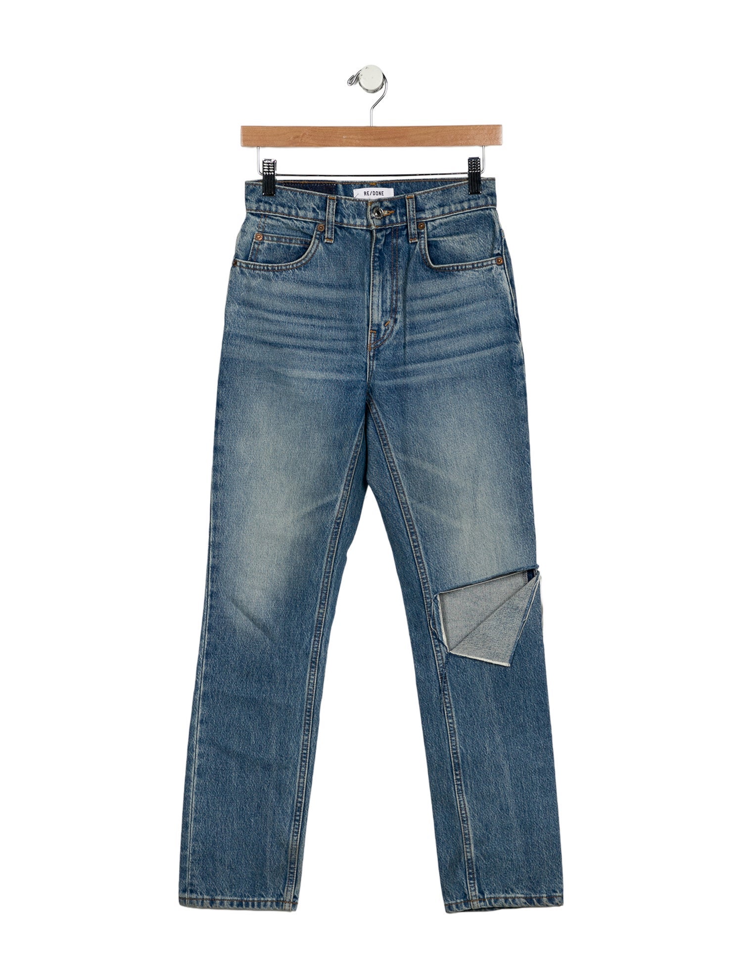 RE/DONE Mid-Rise Straight Leg Jeans