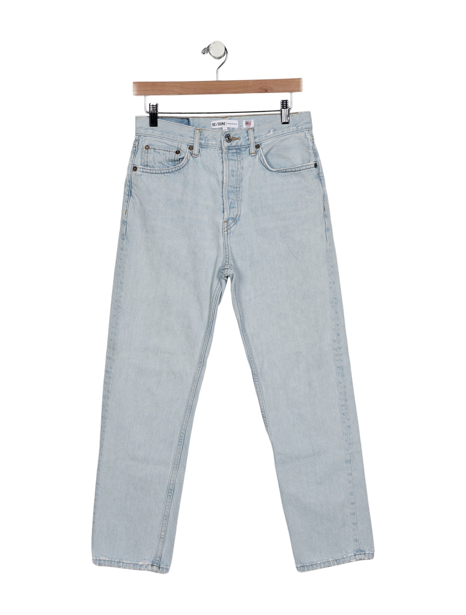 RE/DONE High-Rise Straight Leg Jeans