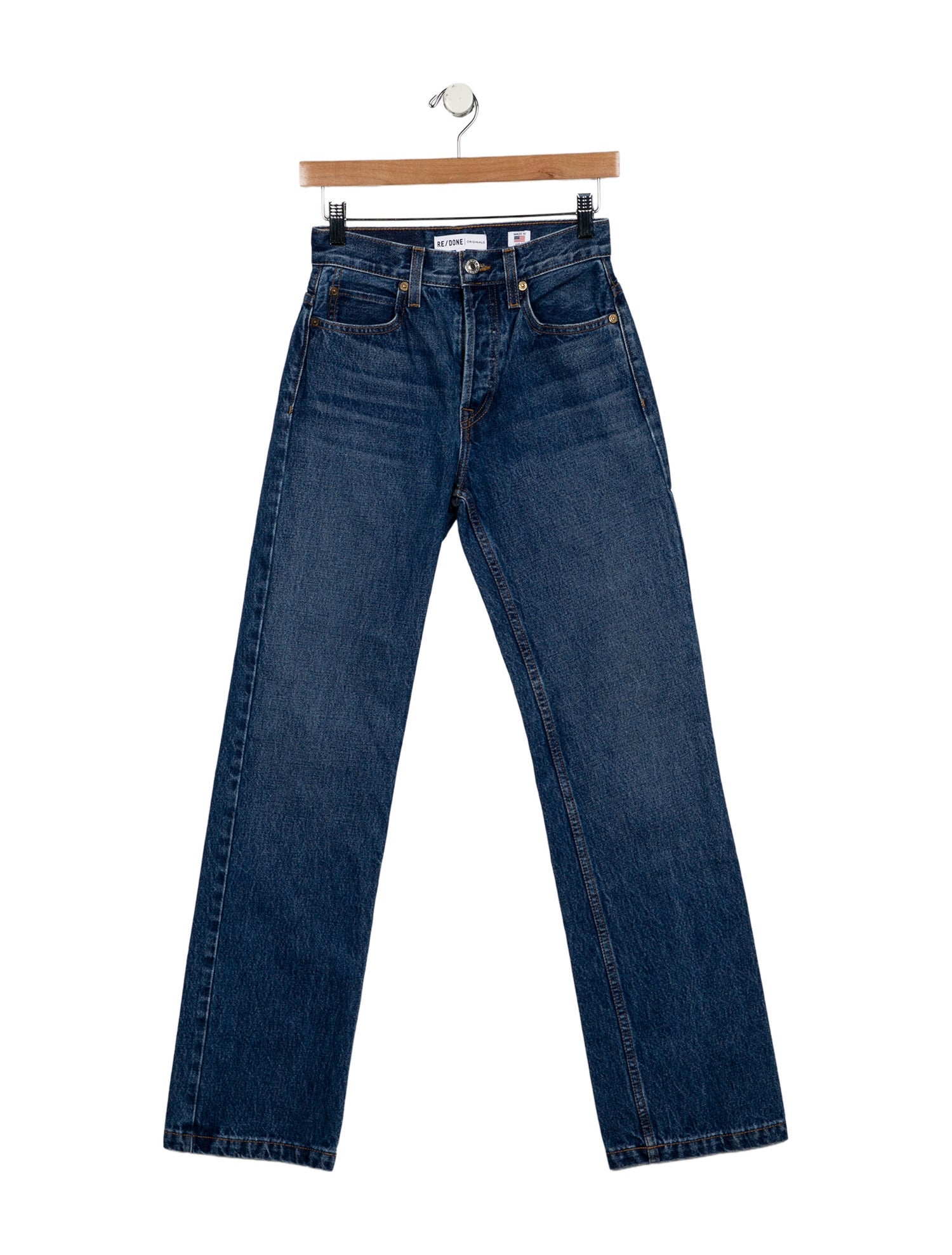 RE/DONE Mid-Rise Straight Leg Jeans