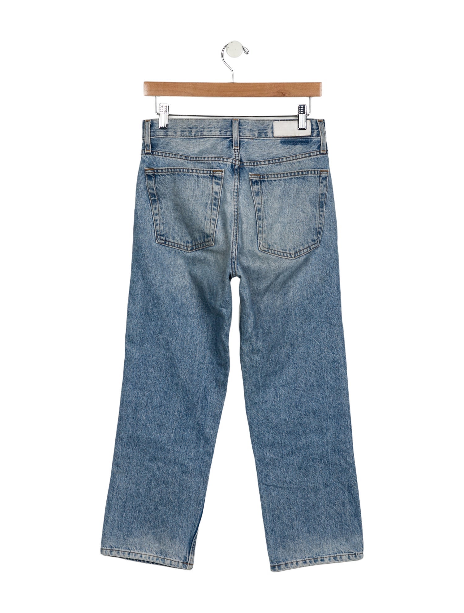 RE/DONE High-Rise Straight Leg Jeans