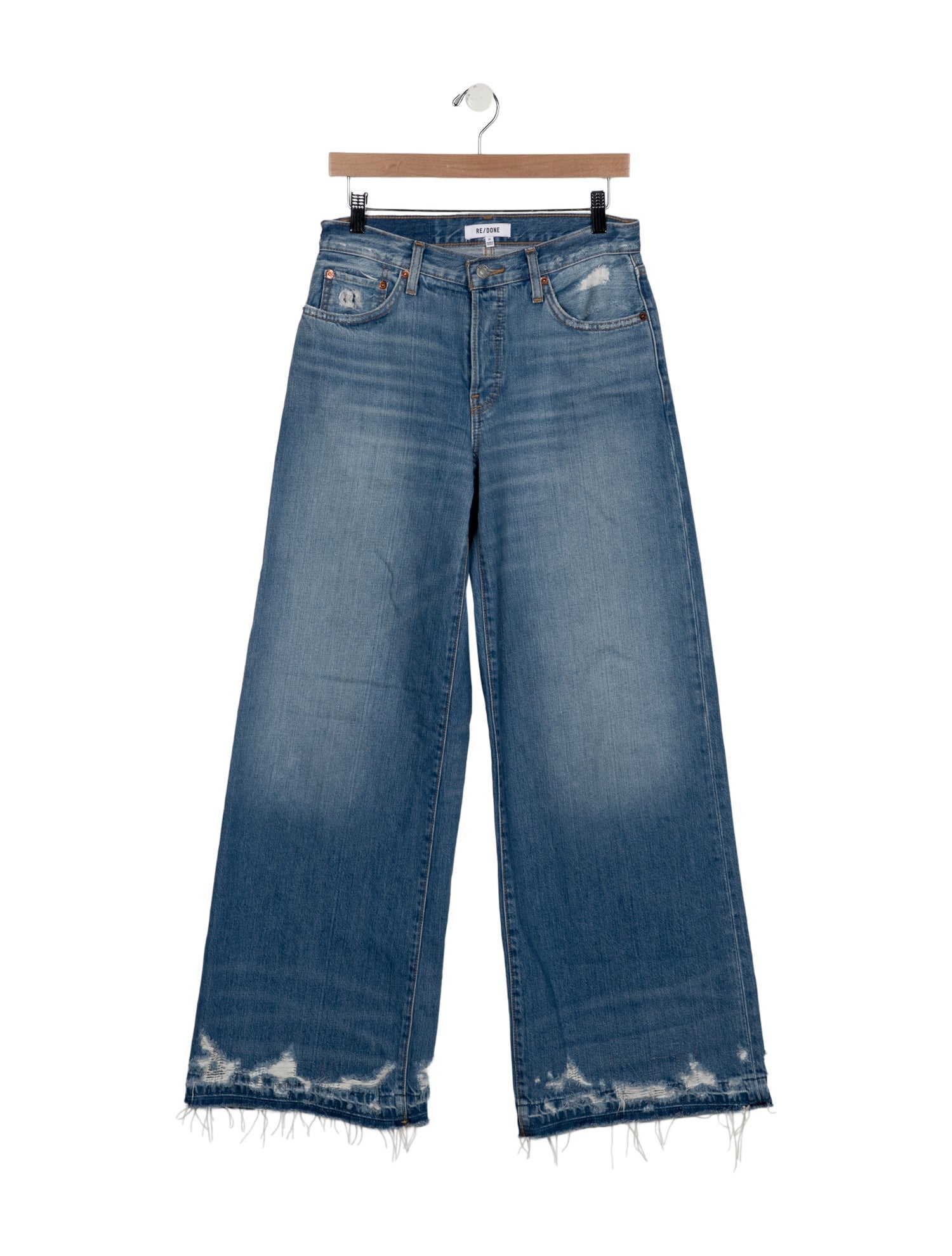RE/DONE Mid-Rise Wide Leg Jeans