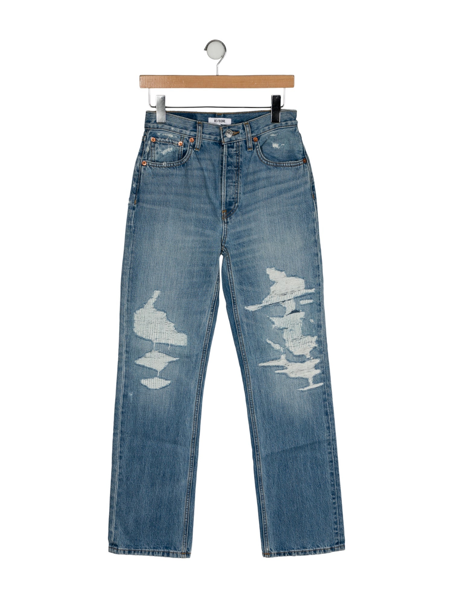 RE/DONE High-Rise Straight Leg Jeans w/ Tags