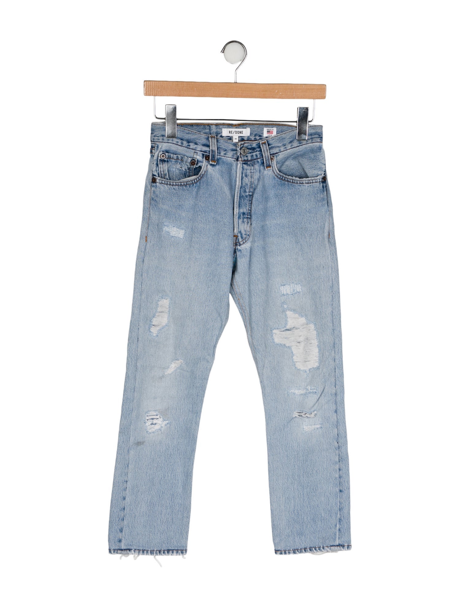 RE/DONE High-Rise Straight Leg Jeans