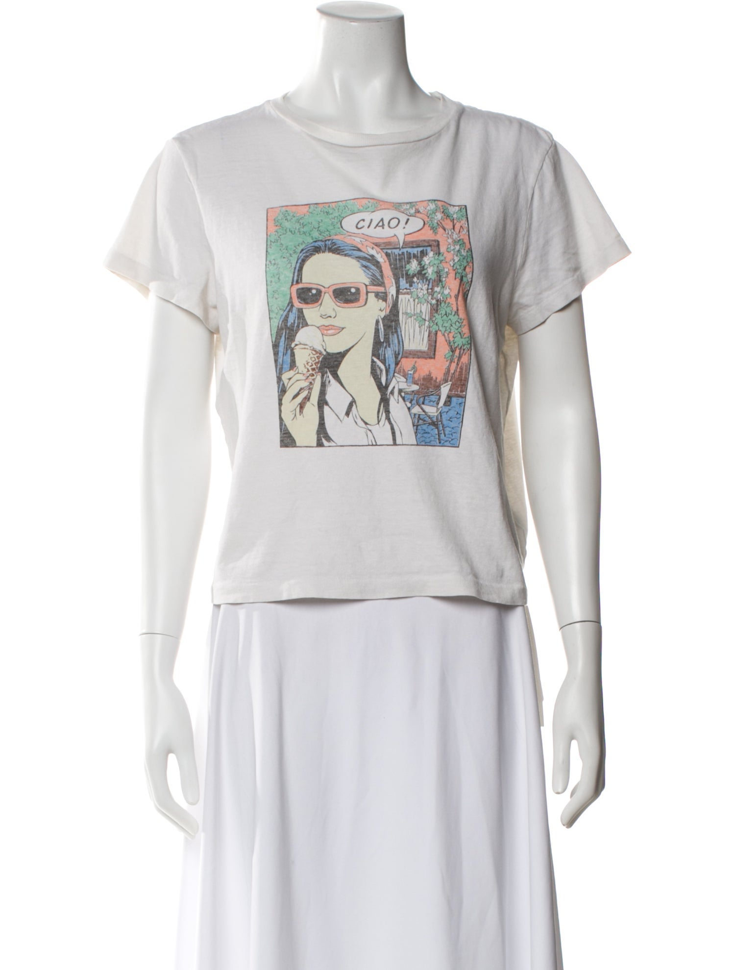 RE/DONE Graphic Print Crew Neck T-Shirt