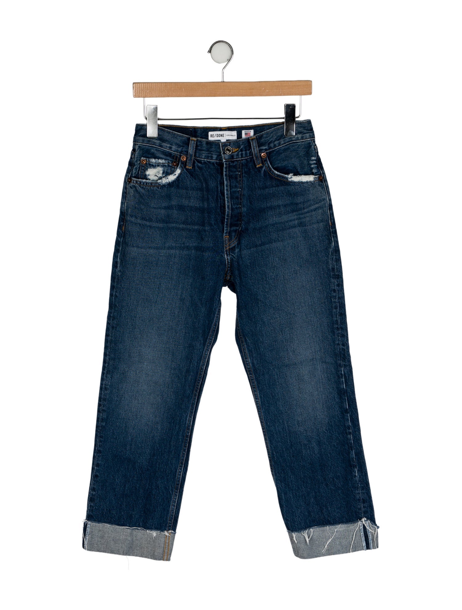 RE/DONE Mid-Rise Straight Leg Jeans