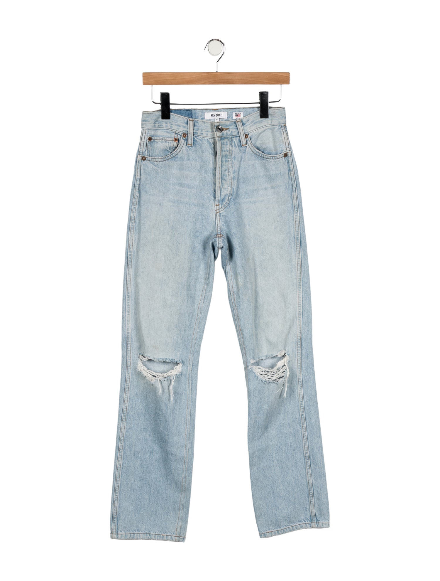 RE/DONE High-Rise Straight Leg Jeans