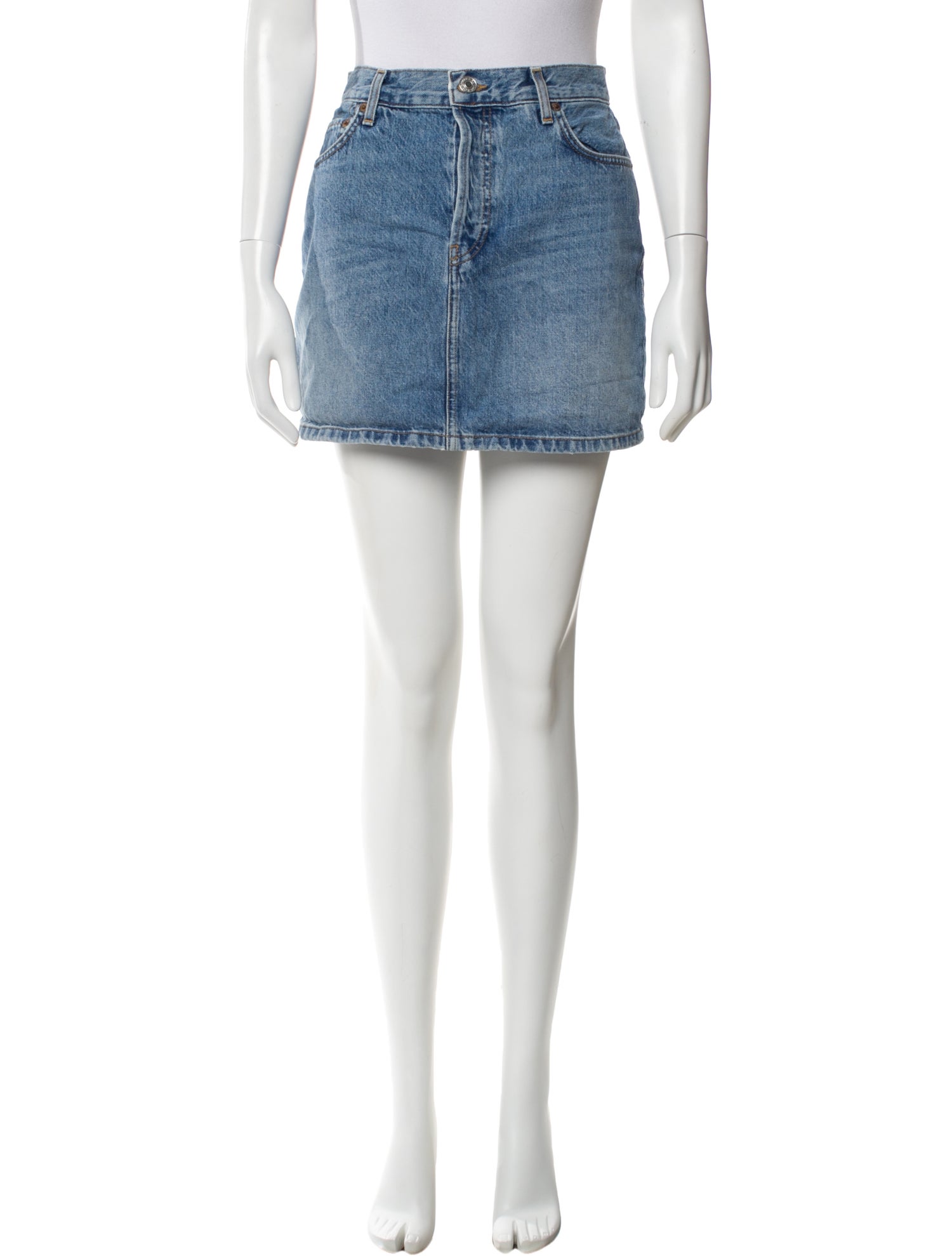 RE/DONE Distressed Accents Mini Skirt