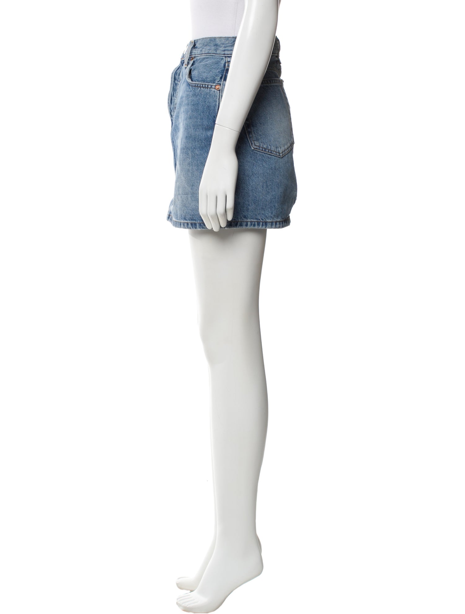 RE/DONE Distressed Accents Mini Skirt