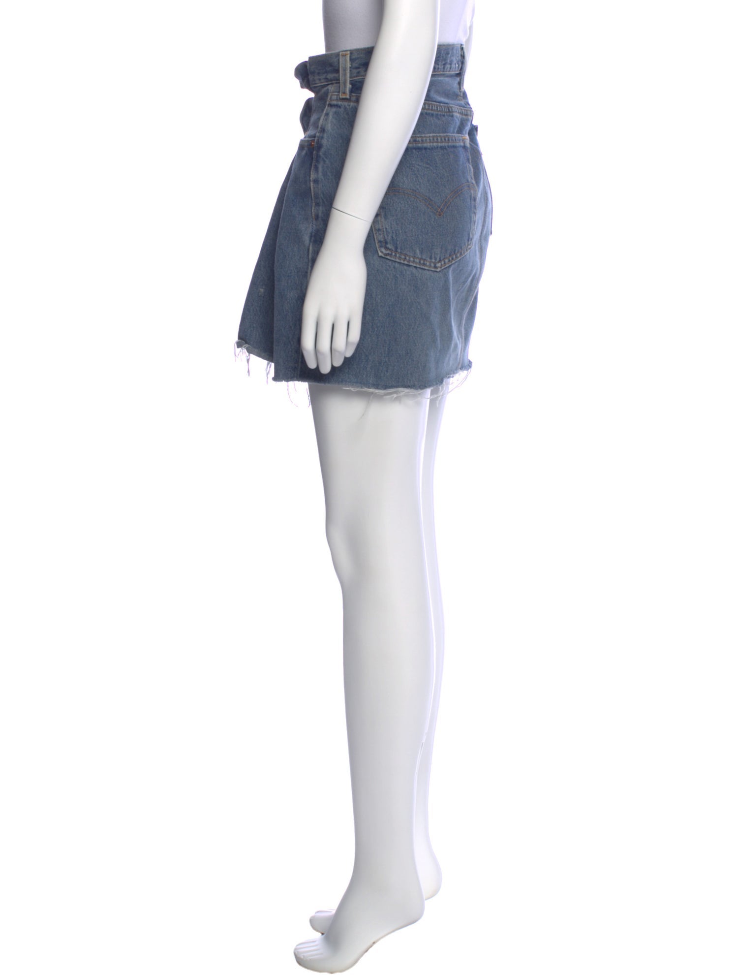 RE/DONE Distressed Accents Mini Skirt