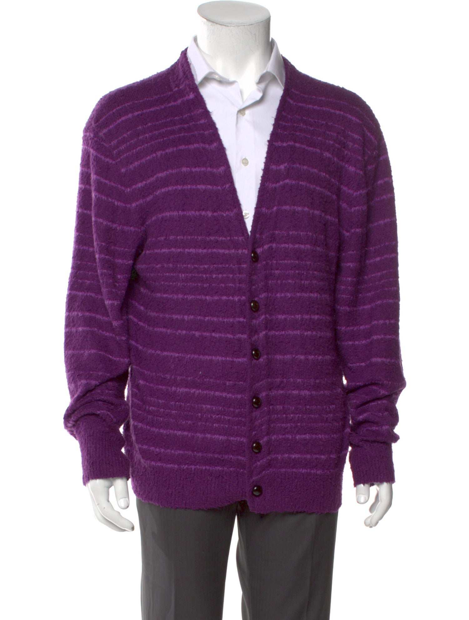 RE/DONE Striped V-Neck Cardigan