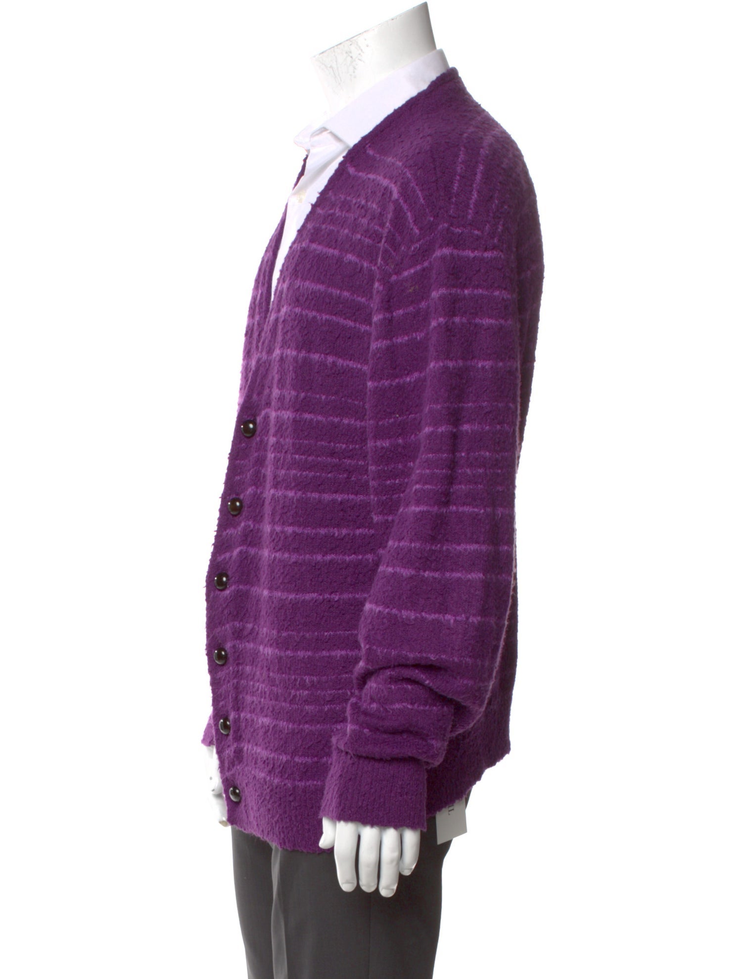 RE/DONE Striped V-Neck Cardigan