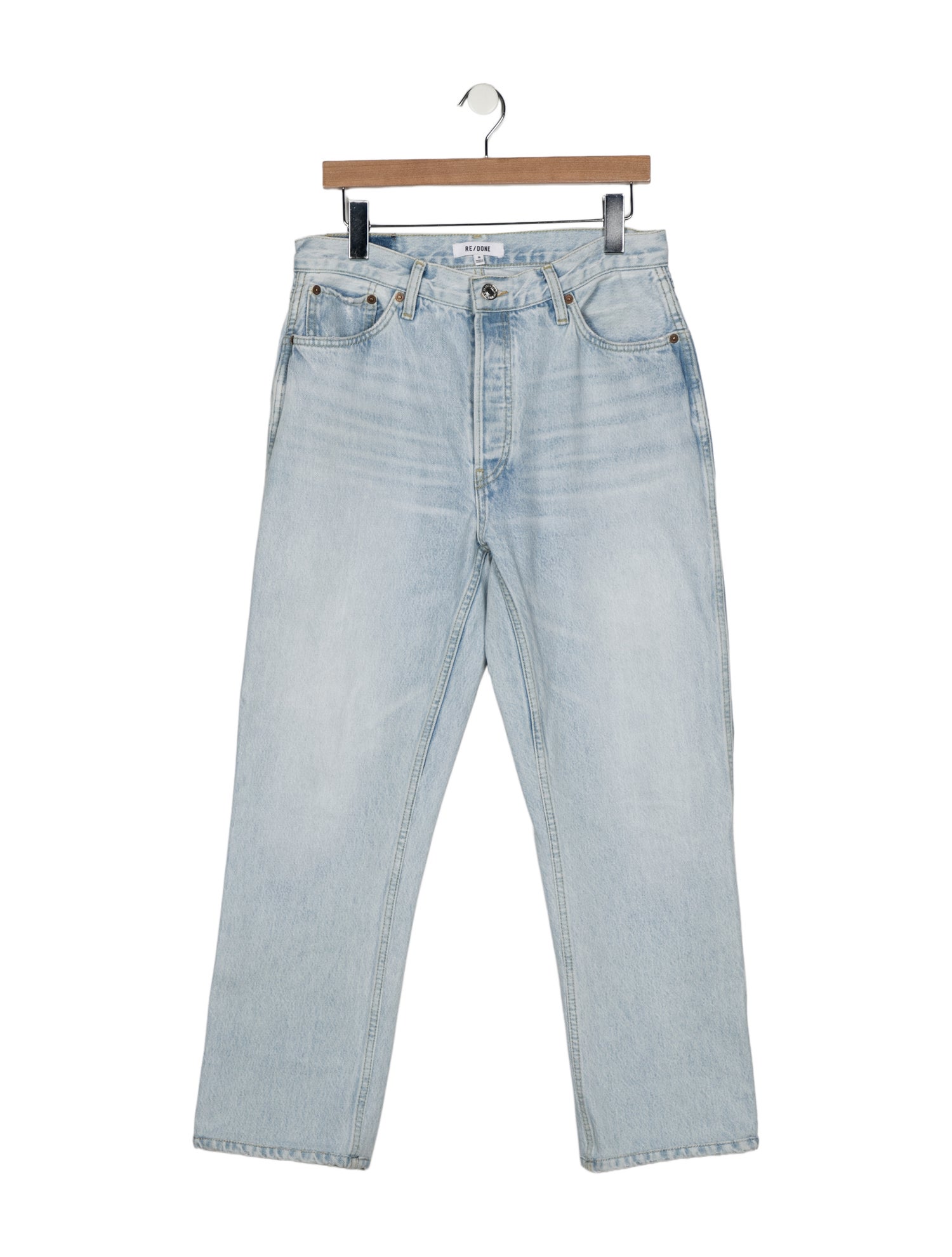 RE/DONE High-Rise Straight Leg Jeans