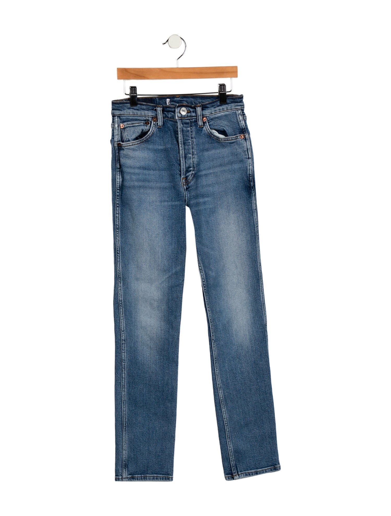 RE/DONE Mid-Rise Straight Leg Jeans