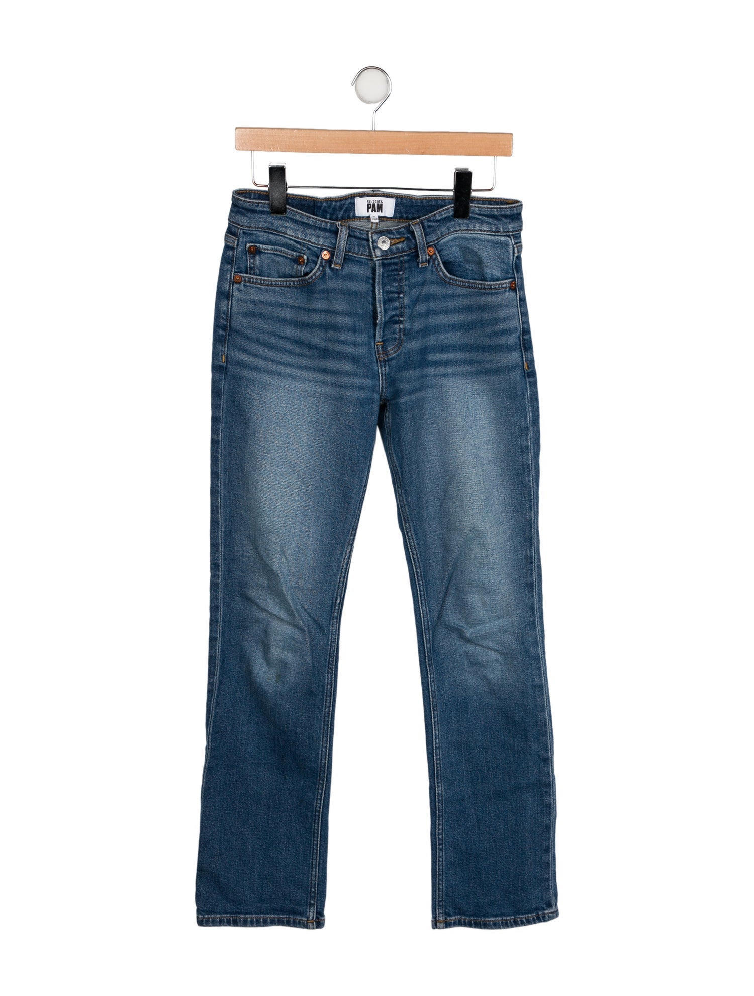 Re/Done x PAM Mid-Rise Straight Leg Jeans