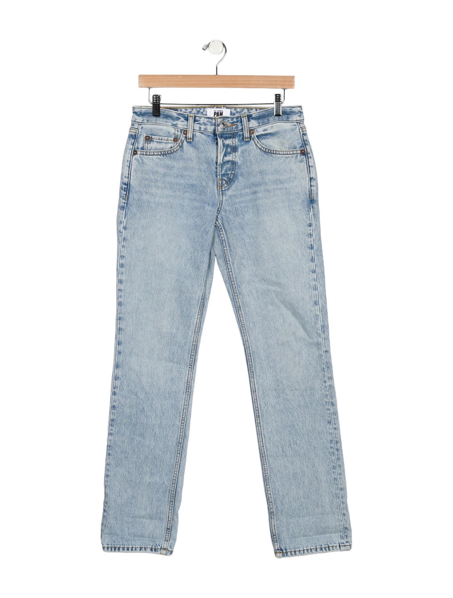 Re/Done x PAM Mid-Rise Straight Leg Jeans
