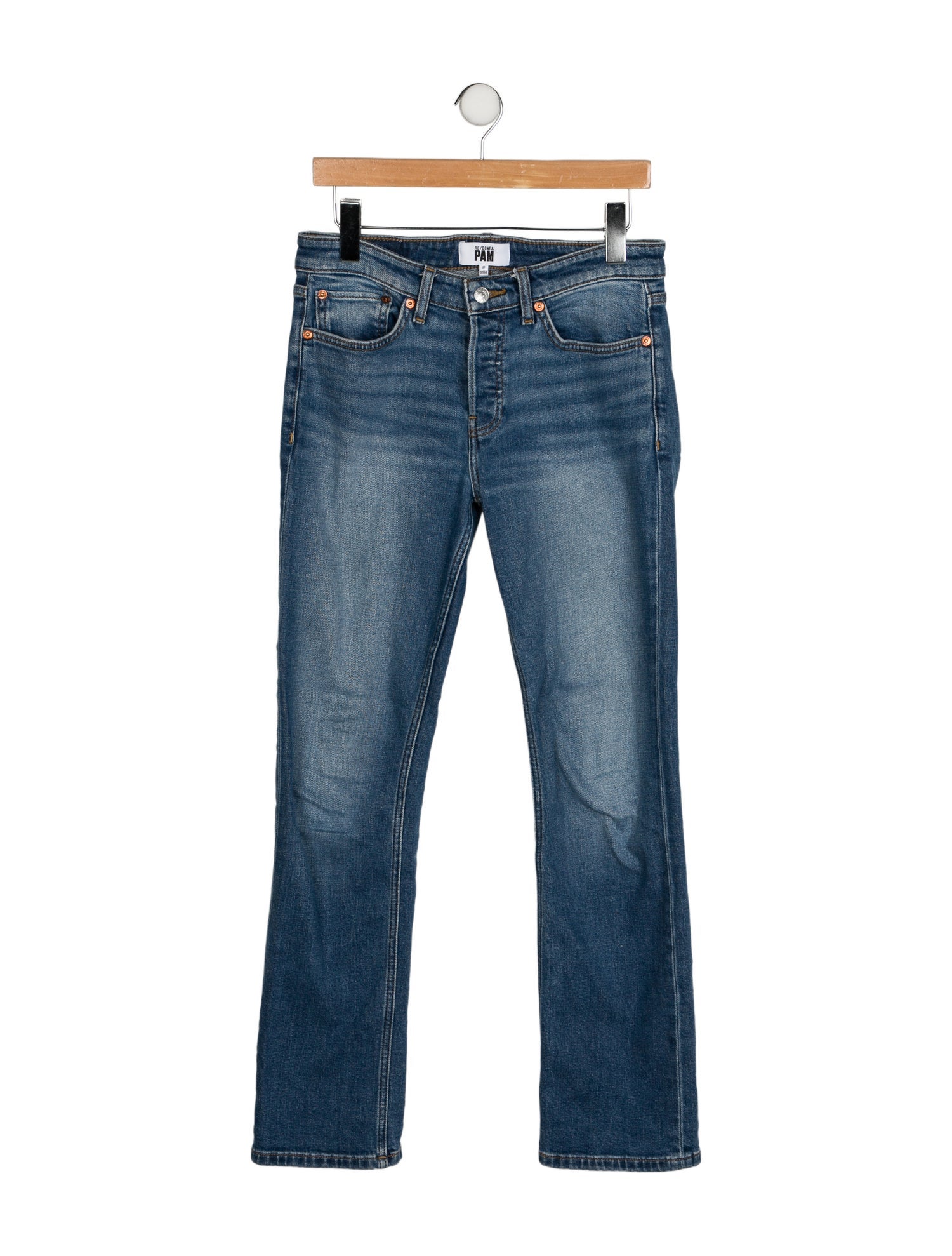 Re/Done x PAM Mid-Rise Straight Leg Jeans