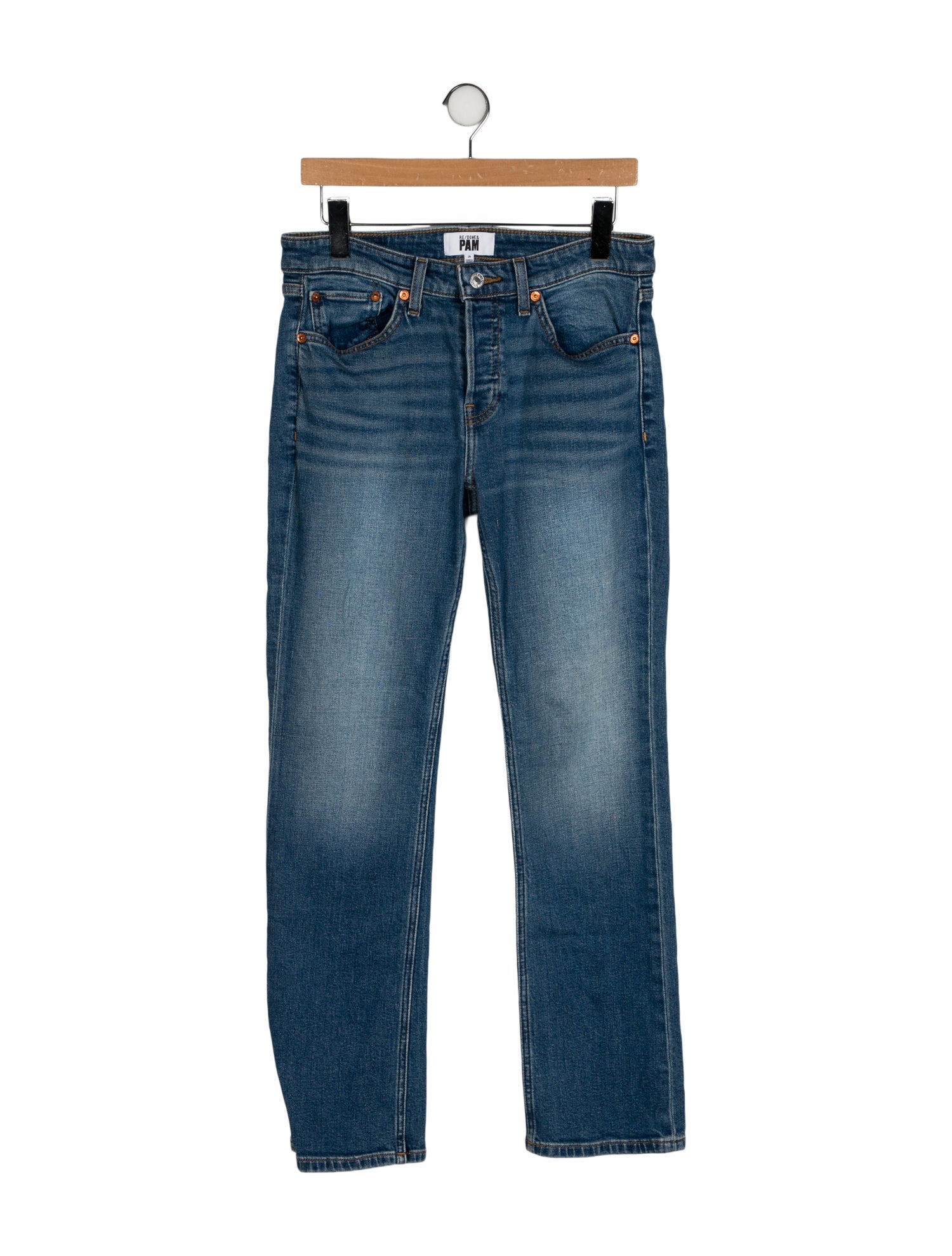 Re/Done x PAM Mid-Rise Straight Leg Jeans