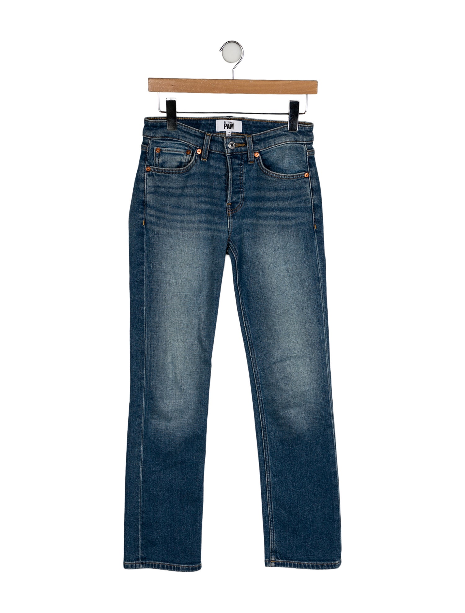 Re/Done x PAM Mid-Rise Straight Leg Jeans