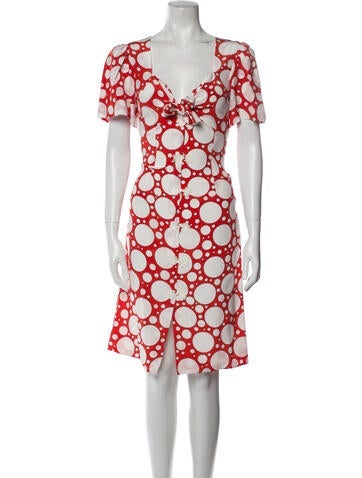 Rebecca de Ravenel Dresses Polka Dot Print Knee-Length Dress 38 | L