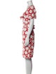 Rebecca de Ravenel Polka Dot Print Knee-Length Dress