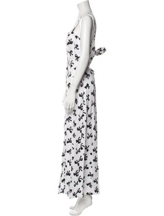Rebecca de Ravenel Printed Long Dress