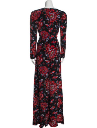 Rebecca de Ravenel Silk Floral Print Jumpsuit
