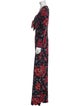 Rebecca de Ravenel Silk Floral Print Jumpsuit