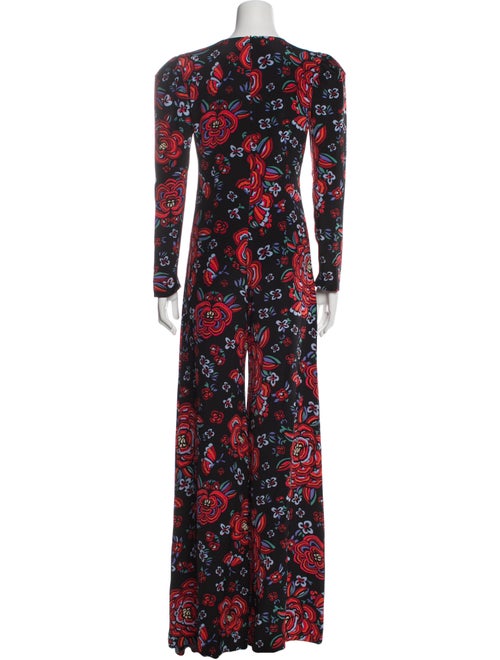 Rebecca de Ravenel Silk Floral Print Jumpsuit