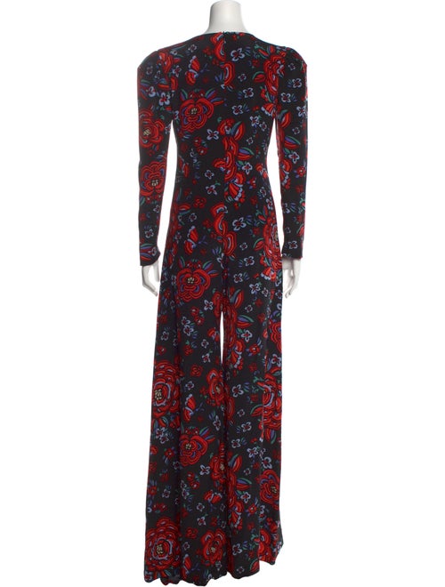 Rebecca de Ravenel Silk Floral Print Jumpsuit