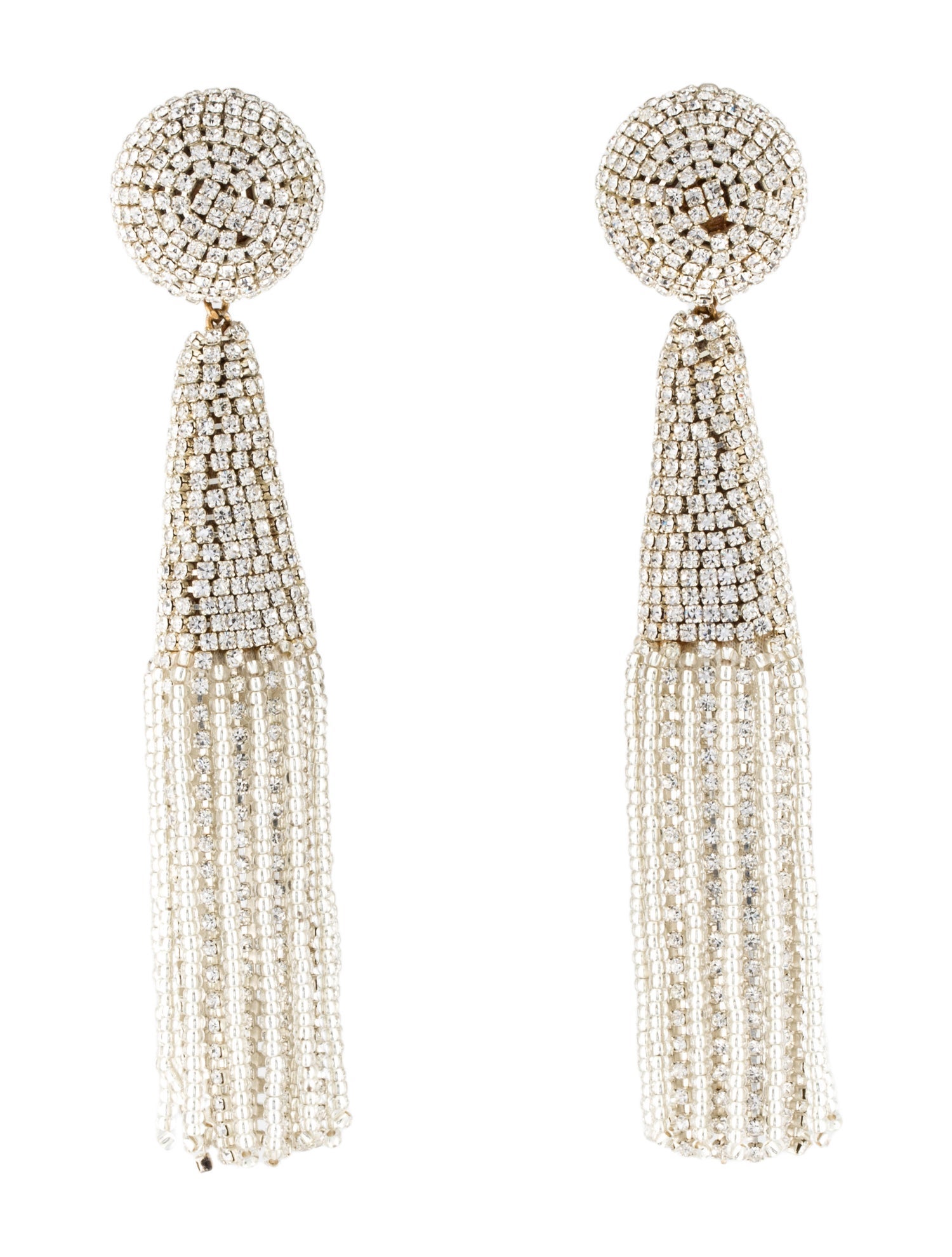 Rebecca de Ravenel Crystal & Bead Tassel Earrings
