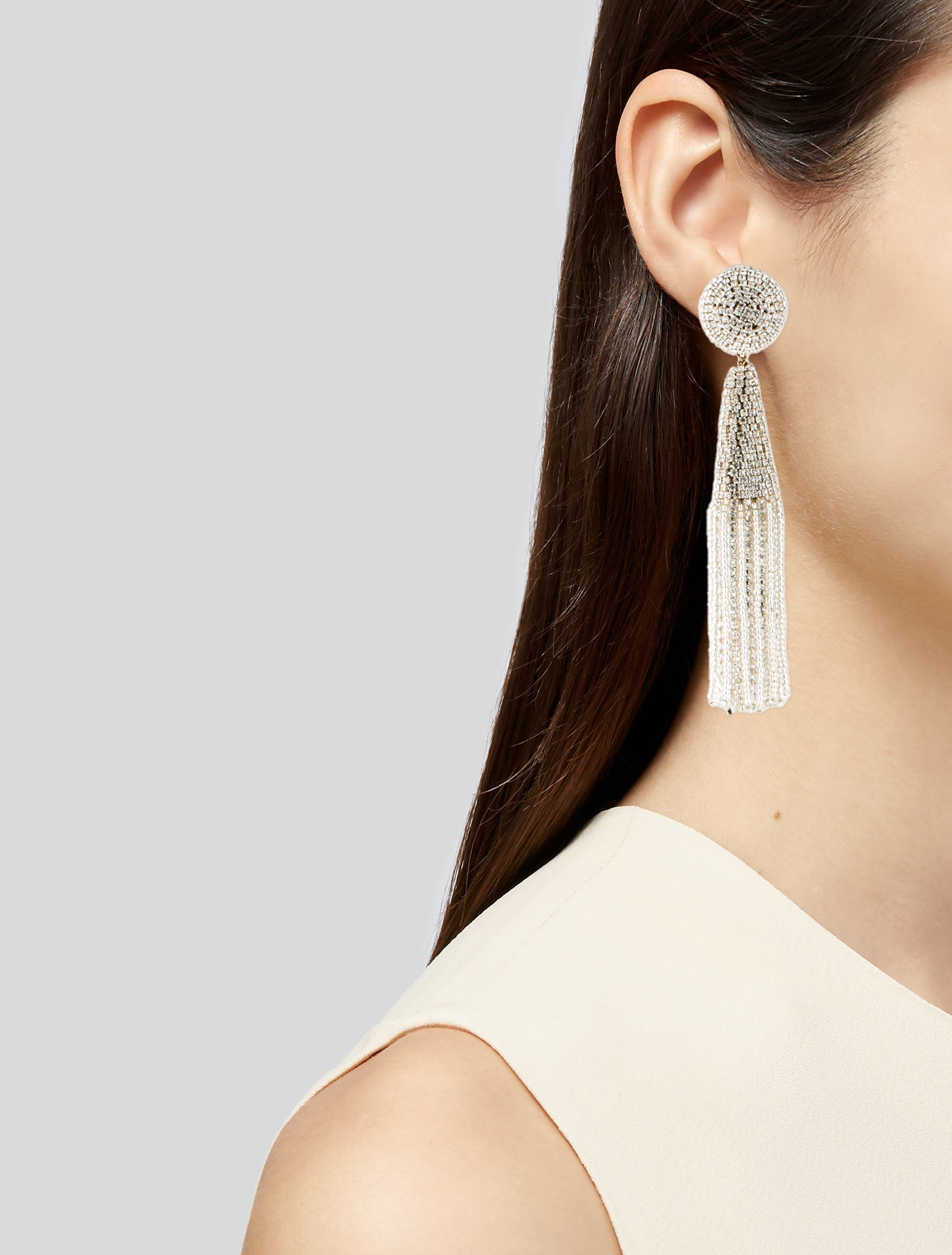 Rebecca de Ravenel Crystal & Bead Tassel Earrings