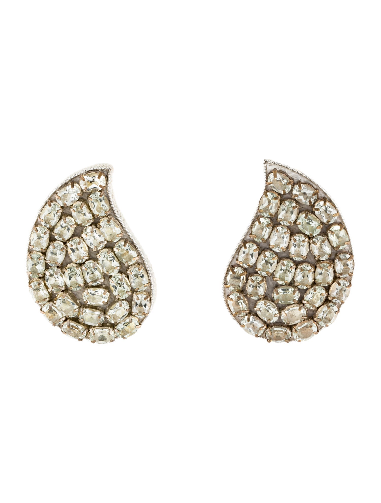 Rebecca de Ravenel Crystal Clip-On Earrings
