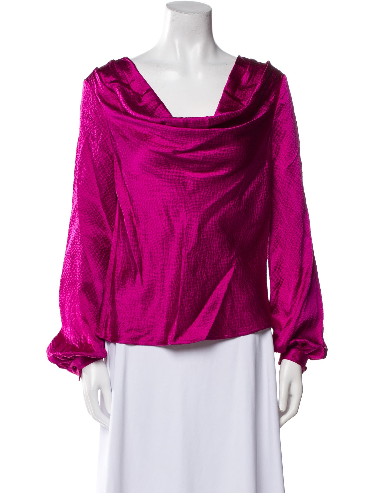 Rebecca de Ravenel Silk Cowl Neck Blouse w/ Tags