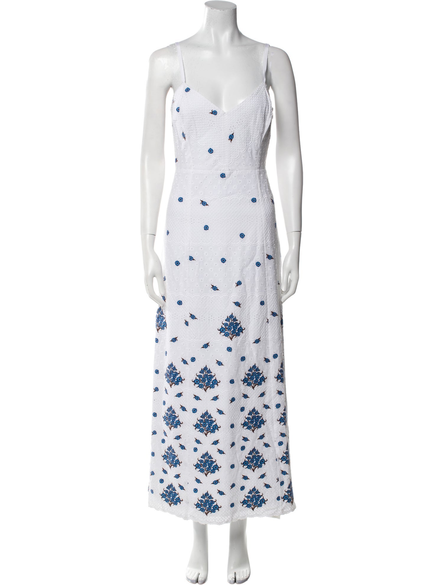 Rebecca de Ravenel Floral Print Long Dress